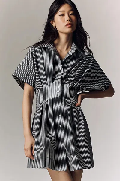 Exquise Tobie Mini Shirtdress By  In Black