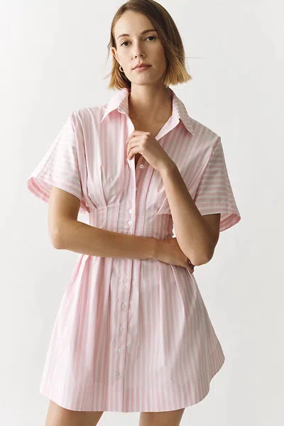 Exquise Tobie Mini Shirtdress By  In Pink