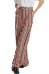 Exquise Wide Leg Patterned Trousers In Original Print In Red
