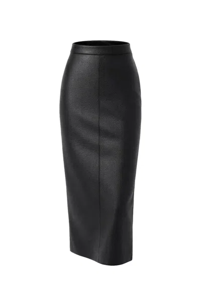 Exquise Women's Alok Leather Skirt - Black