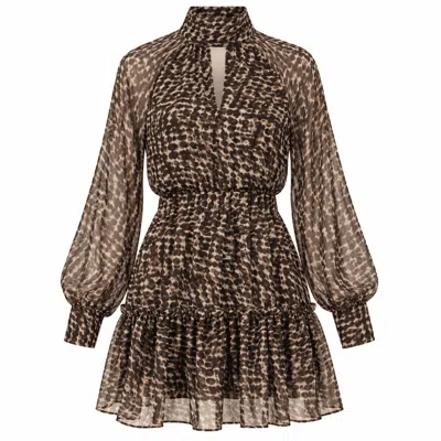 Exquise Women's Angelique Mini Dress - Multi Color In Brown