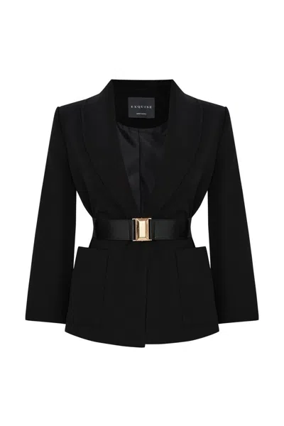 Exquise Women's Armida Belted Jacket – Black