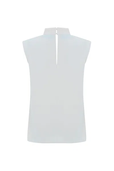 Exquise Women's Ashlyn Cream Sleeveless Cowl Neck Blouse - White
