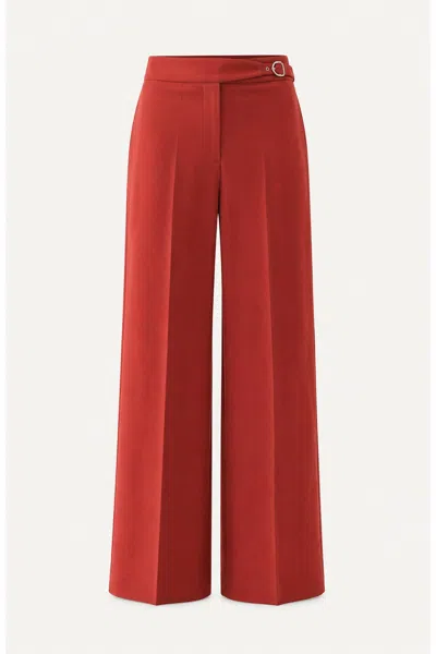 Exquise Women's Avayah Tailored Pocketed Pants - Red In Multi