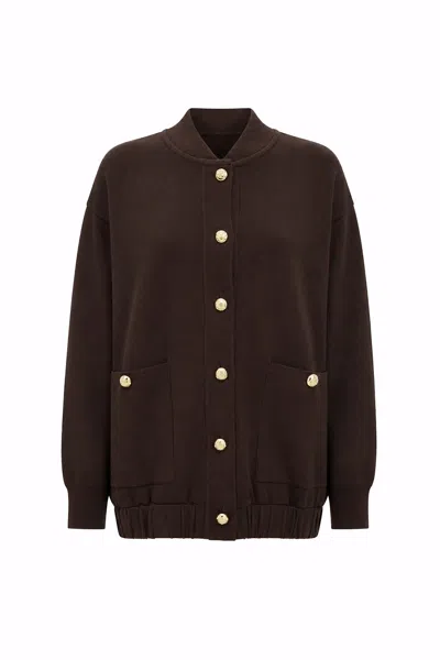 Exquise Women's Barbara Knit Cardigan – Brown