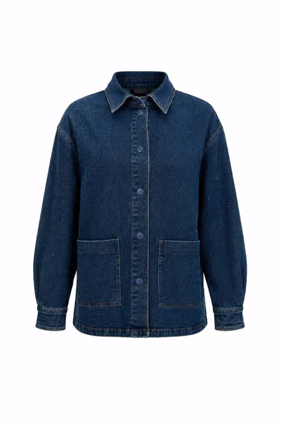 Exquise Women's Black Jazmyne Denim Jacket - Indigo