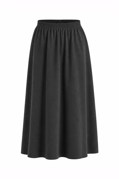 Exquise Women's Black Lauryn Midi Skirt - Grey In Multi