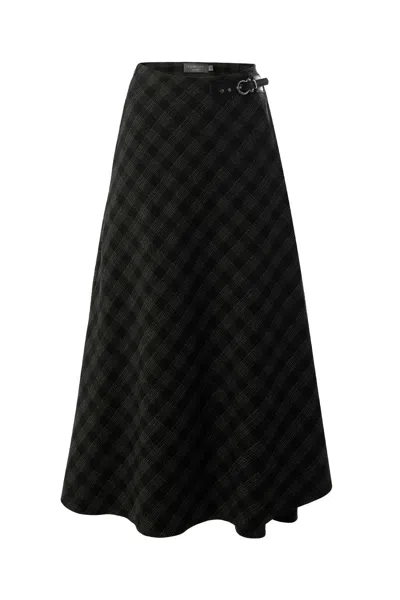Exquise Women's Black Scarlette A Line Skirt - Grey In Multi