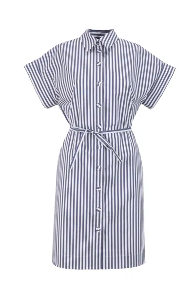 Exquise Women's Blue / White Remy Mini Dress - Blue In Multi