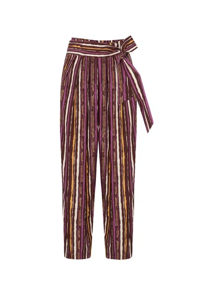 Exquise Women's Brown Ethnic Print Pants - Multicolor