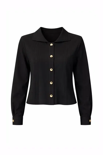 Exquise Women's Corinne Poplin Shirt – Black