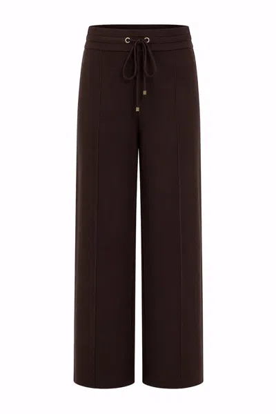 Exquise Women's Drawstring Knitted Trousers – Brown In Multi