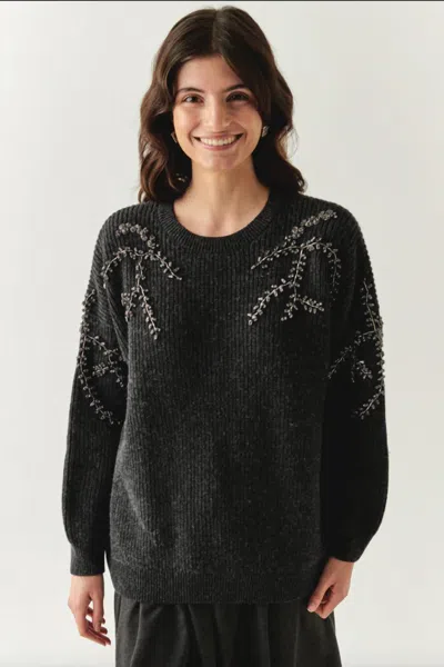 Exquise Women's Grace Sweater In Grey In Black
