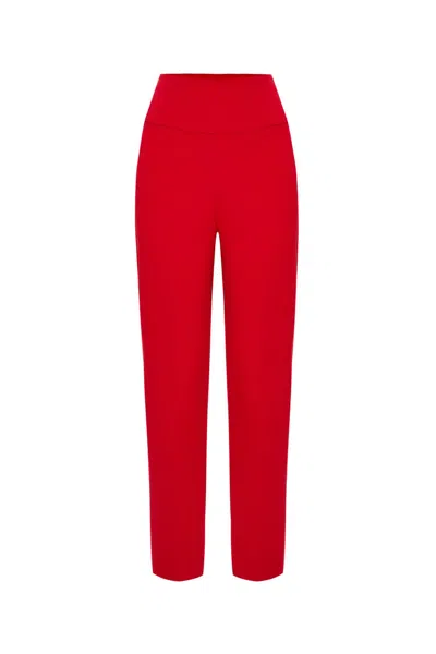 Exquise Women's High Carrot Fit Pants - Red
