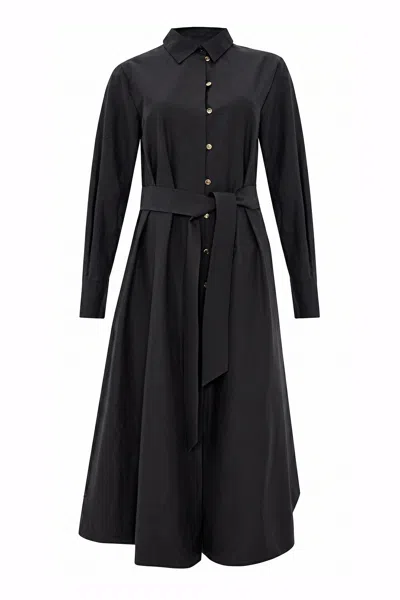 Exquise Women's Mckinley Midi Dress - Black In Multi