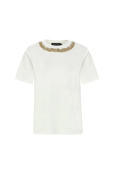 Exquise Women's Neutrals Abbie Tshirt – Ecru In White