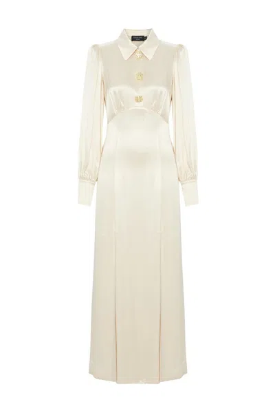 Exquise Women's Neutrals Alivia Long Dress – Ecru In White