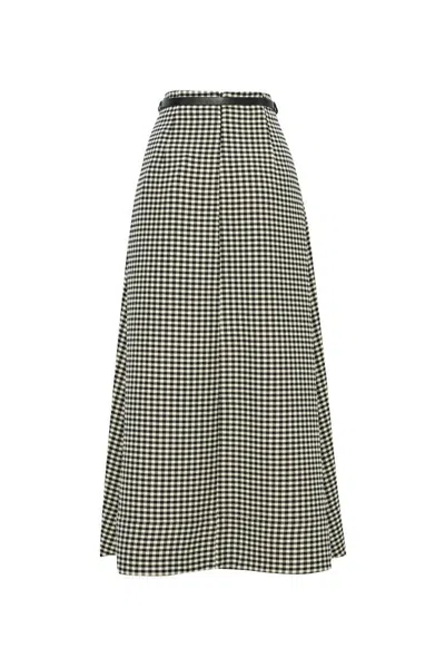 Exquise Women's Neutrals / Grey Adesina A Line Midi Skirt - Ecru In Purple