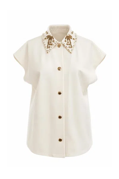 Exquise Women's Neutrals Laila Shirt – Ecru In White