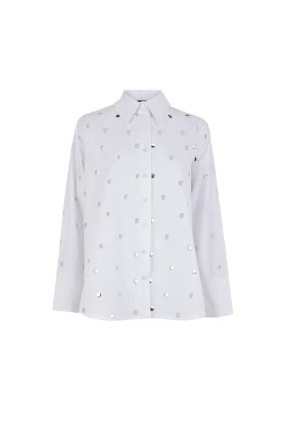 Exquise Women's Neutrals Murphy Classic Collar Long Sleeve Shirt - Ecru In White