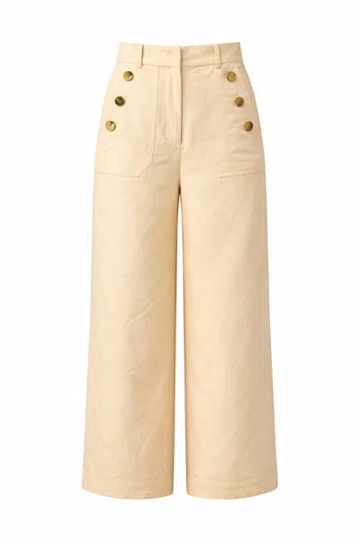 Exquise Women's Neutrals Petra Wide Leg Pants - Cream In White