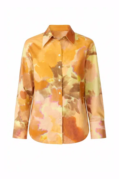 Exquise Chloris Long Sleeve Shirt In Orange