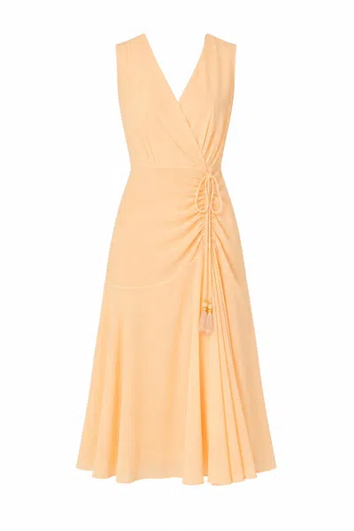 Exquise Women's Orange / Yellow Elora Midi Dress - Yellow In Multi