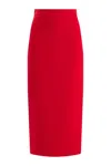 Exquise Women's Pencil Midi Skirt In Red