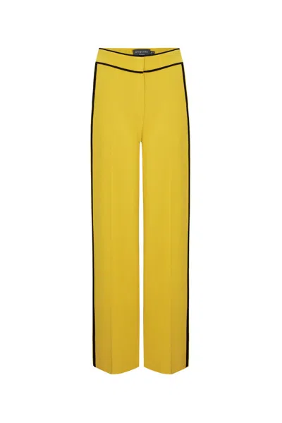 Exquise Women's Regular Elastic Waist Knit Adalia Pants - Yellow