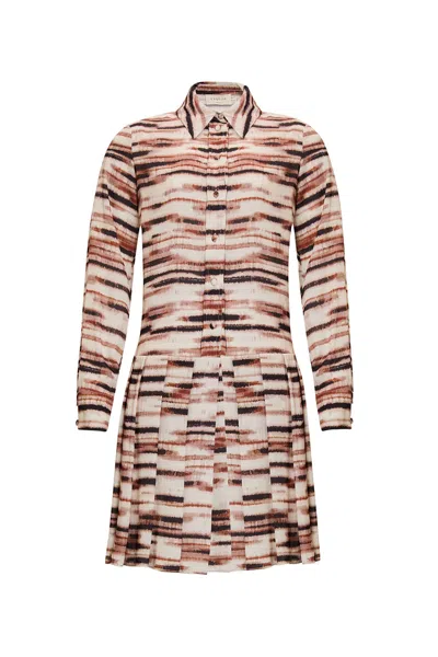 Exquise Women's Regular Shirt Collar Mini Dress - Multi Color