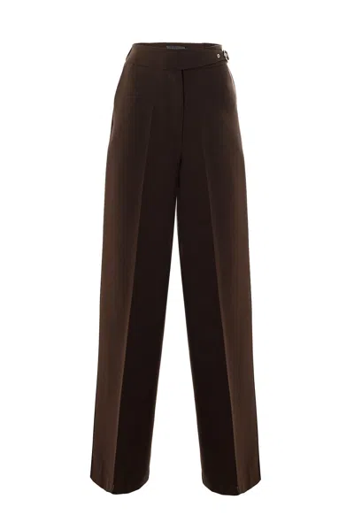 Exquise Women's Regular Tailored Pocketed Avayah Pants - Brown