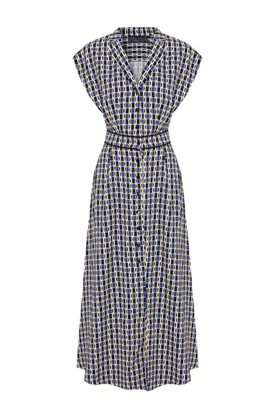 Exquise Women's Regular Vintage Check Button Aitana Dress - Multi Color