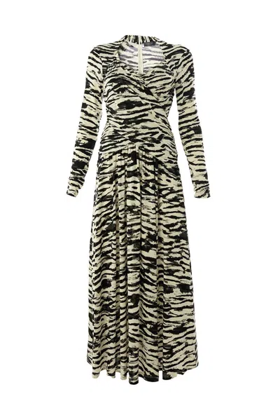 Exquise Women's Regular Wrap Neck Slim Fit Knit Midi Keilani K. Dress - Black