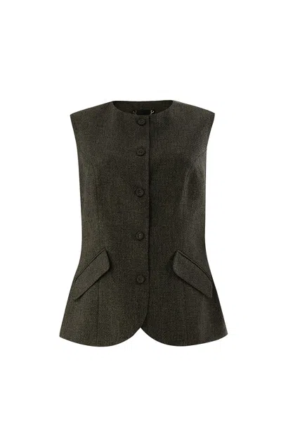 Exquise Women's Royal Sleeveless Vest - Grey In Gray