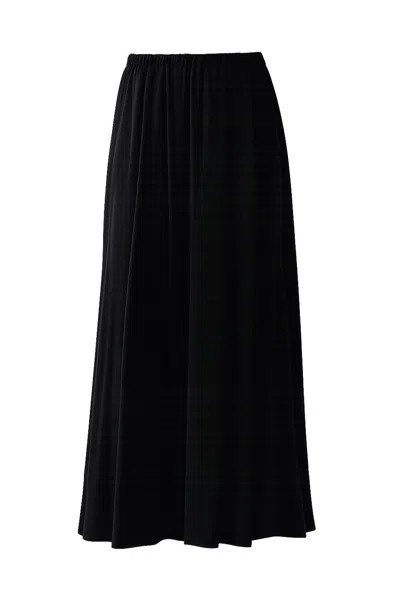 Exquise Women's Sheer Viscose Maxi Skirt – Black In Multi