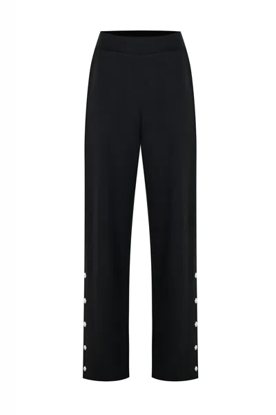 Exquise Women's Vivienne Chic Comfort Knit Trousers - Black