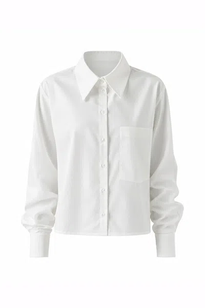 Exquise Women's White Theodora Long Sleeve Shirt – Ecru