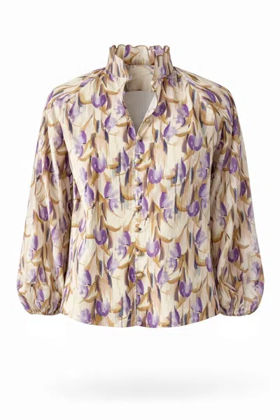 Exquise Women's Yesenia High Neck Shirt - Multi Color