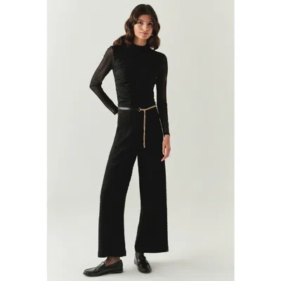 Exquise Yamileth Textured Zip In Black