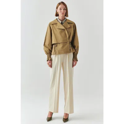 Exquise Yareli Collar Jacket In Green