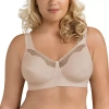 Exquisite Form Fully Unlined Wireless Full Coverage Bra 5100535 In Sand