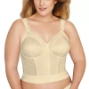 Exquisite Form Women's Fully Slimming Wireless Back & Posture Support Longline Bra With Front Closure- 5107530 In Sand