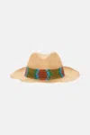 Exquisite J Beige Rafia Hat In Multi