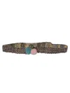 Exquisite J Raffia Belt In Brown