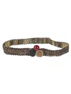Exquisite J Raffia Belt In Brown