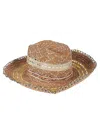 EXQUISITE J BROWN RAFFIA FEDORA HAT