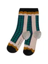 Exquisite J Check-pattern Ribbed Socks In Multi
