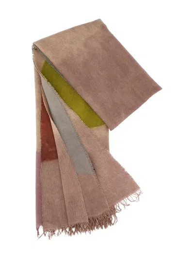 EXQUISITE J GEOMETRIC-GRAFFIC FRINGED SCARF