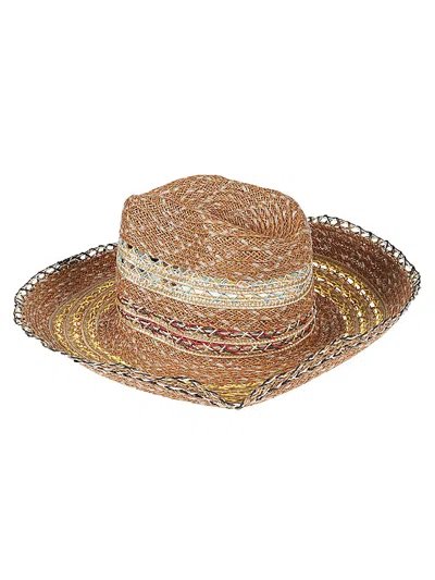 EXQUISITE J EXQUISITE J RAFFIA FEDORA HAT