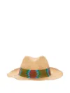 Exquisite J Raffia Patterned Hat In Neutral